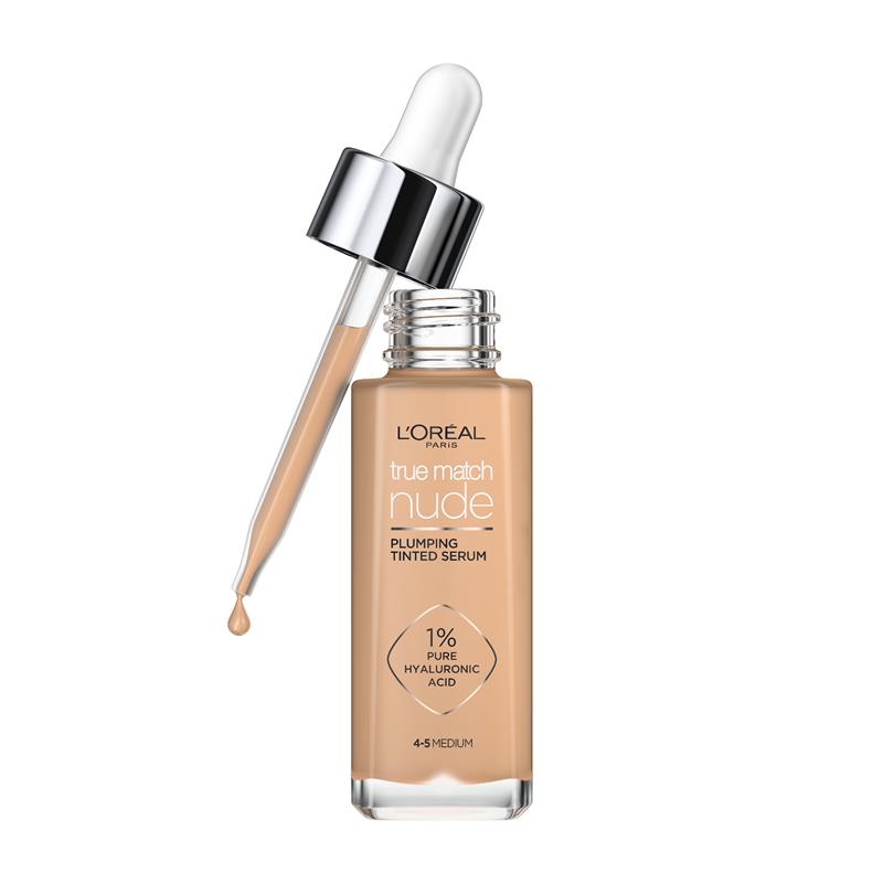 L'Oréal Paris True Match Nude Plumping Tinted Serum Foundation Medium 4-5 - GimmeNow
