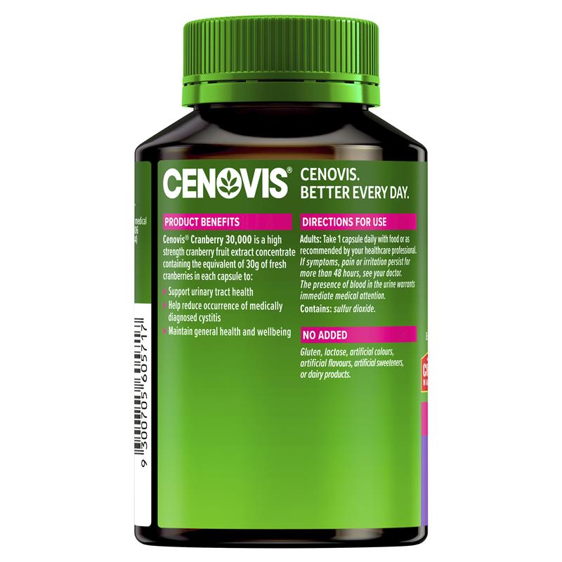 Cenovis Cranberry 30,000mg 90 Capsules Exclusive Size