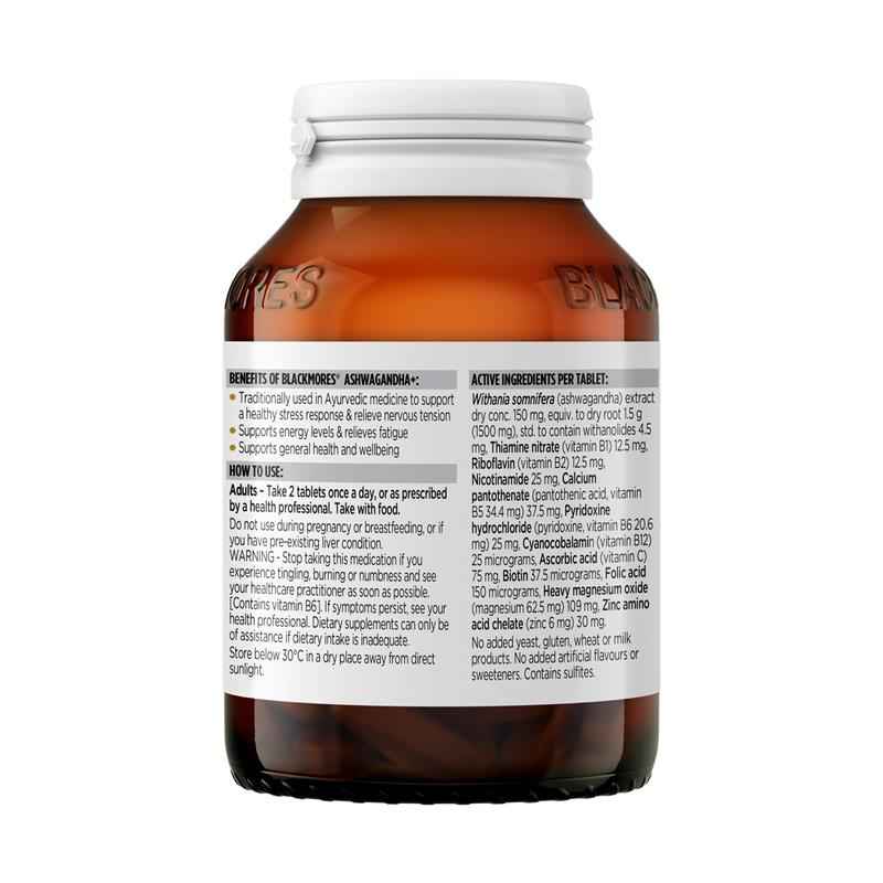 Blackmores Ashwagandha + 120 Tablets