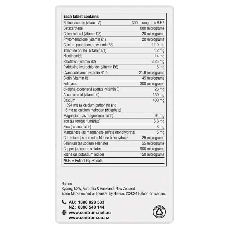 Centrum For Women 90 Tablets Exclusive Size