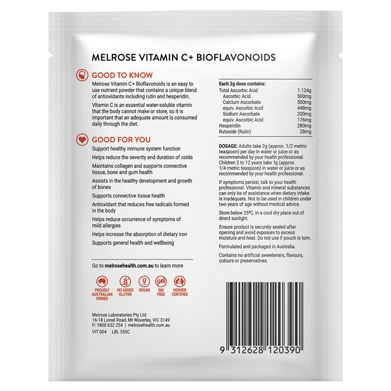 Melrose Vitamin C + Bioflavonoids 100g Powder