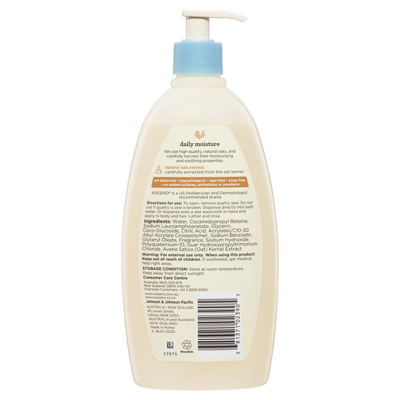 Aveeno Baby Daily Moisture Lightly Scented Wash & Shampoo 532mL