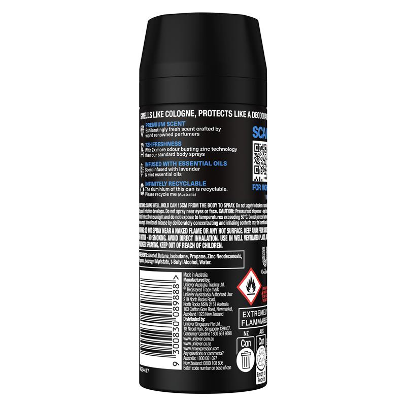 Lynx Fine Fragrance Premium Body Spray Blue Lavender 150ml