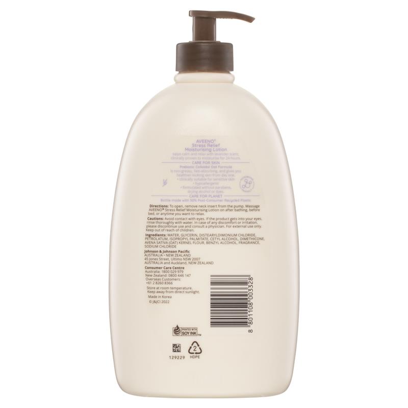 Aveeno Stress Relief Moisturising Lavender Scent Body Lotion 1L
