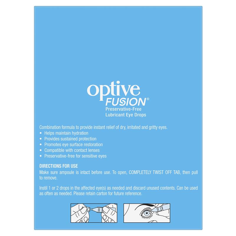 Optive Fusion Eye Drops 30 X 0.4mL - GimmeNow