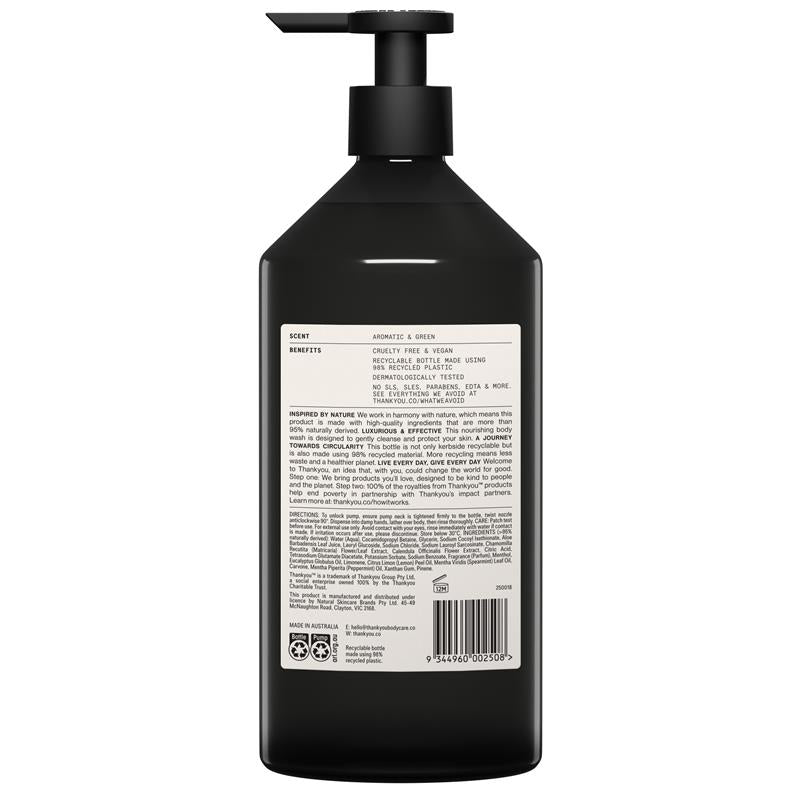 Thankyou Body Wash Botanical Mint & Spring Flowers 1L