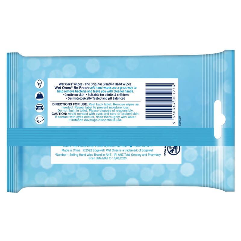 Wet Ones Be Fresh 15 Travel Pack