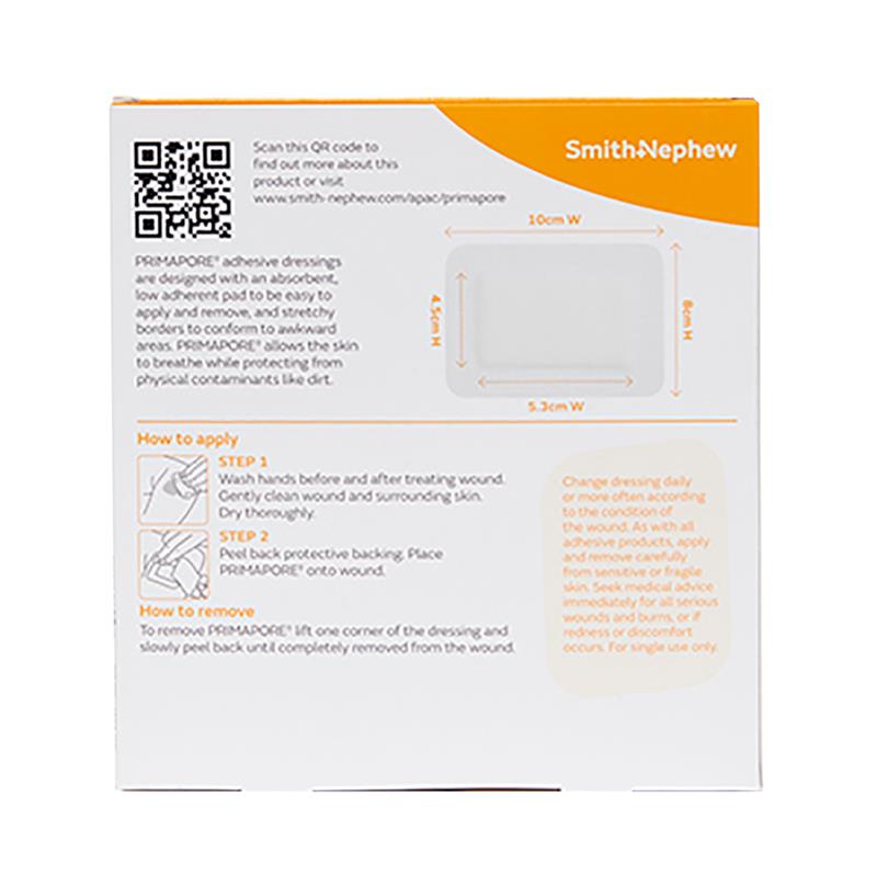 Primapore Flexible Fabric Dressing 10cm x 8cm 3 Pack