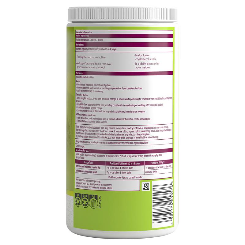 Metamucil Fibre Supplement Natural Granular 114 Doses