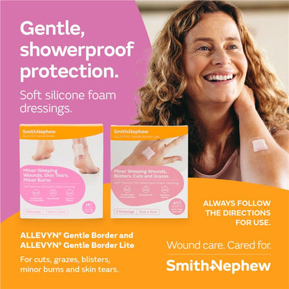 Allevyn Gentle Border Lite 5.5cm x 12cm 3 Pack