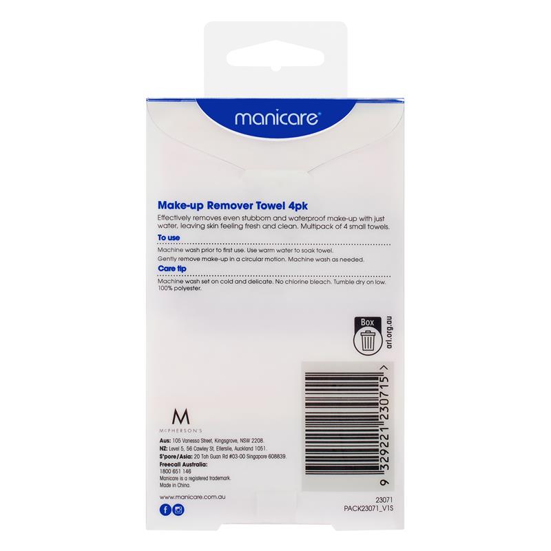 Manicare Make-Up Remover Towel 4 Pack