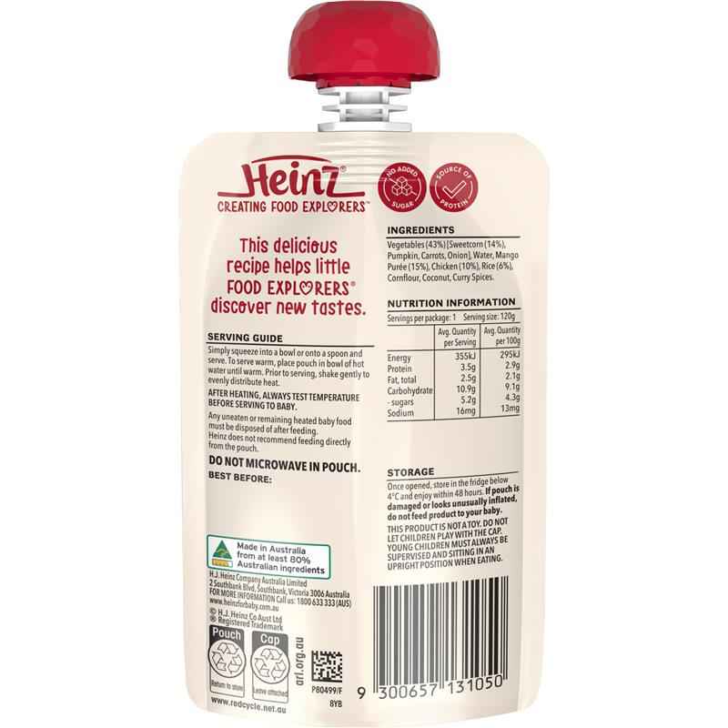 Heinz Chicken Sweetcorn & Mango Pouch 120g 6m+