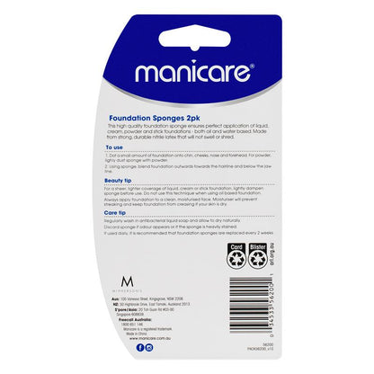 Manicare Foundation Sponges 2 Pack