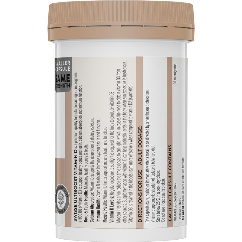 Swisse Vitamin D 400 Capsules