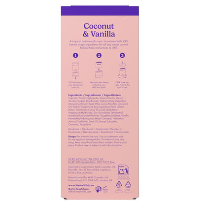 Wild Deodorant Stick Purple Case Coconut & Vanilla 40g