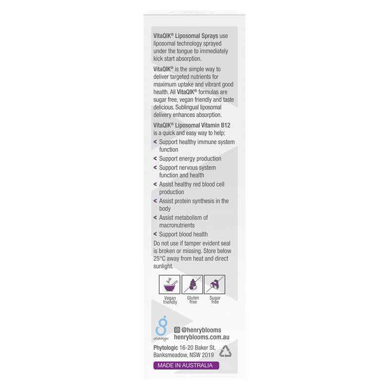 Henry Blooms VitaQIK Vitamin B12 50ml Oral Spray