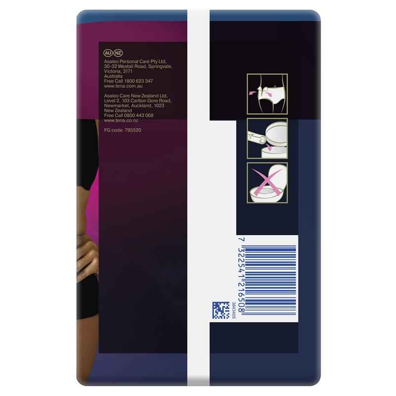 TENA Pants Womens Discreet Black Medium 10 Pack