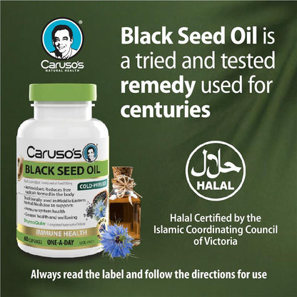 Carusos Black Seed Oil 500 60 Capsules