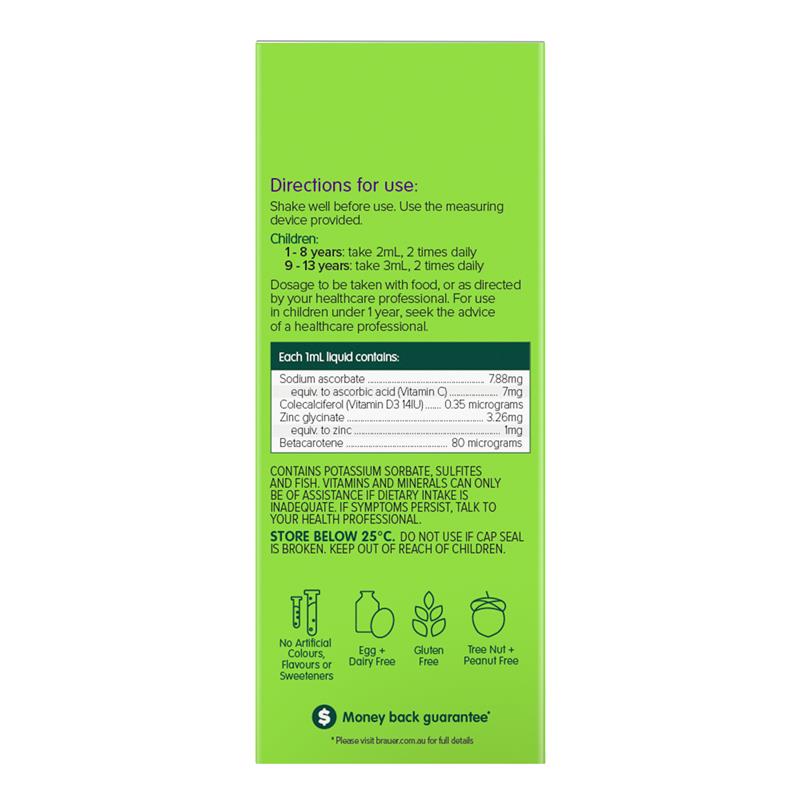 Brauer Kids Liquid Zinc 200ml