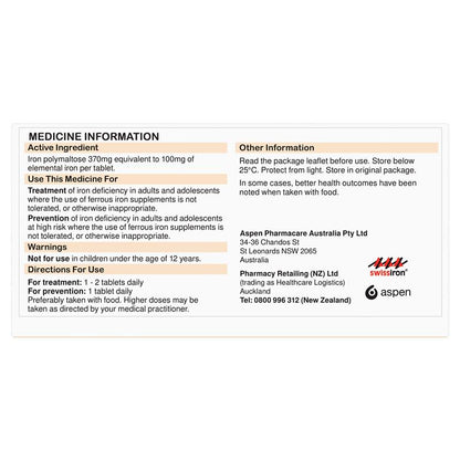 Maltofer Oral Iron 100mg 100 Tablets