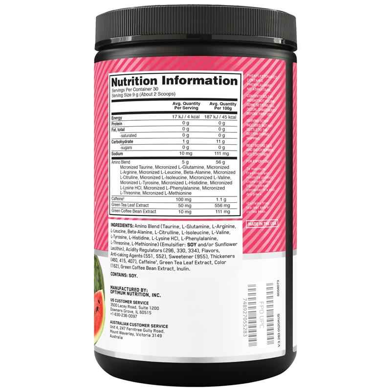 Optimum Nutrition Amino Energy Watermelon 30 Serve 270g