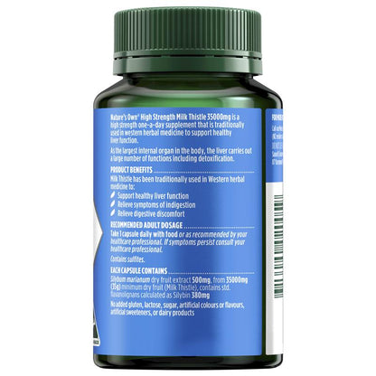 Nature's Own Milk Thistle 35000mg 60 Capsules