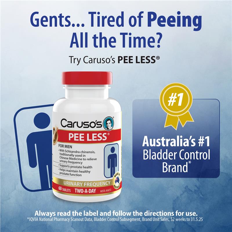 Carusos Pee Less 60 Tablets