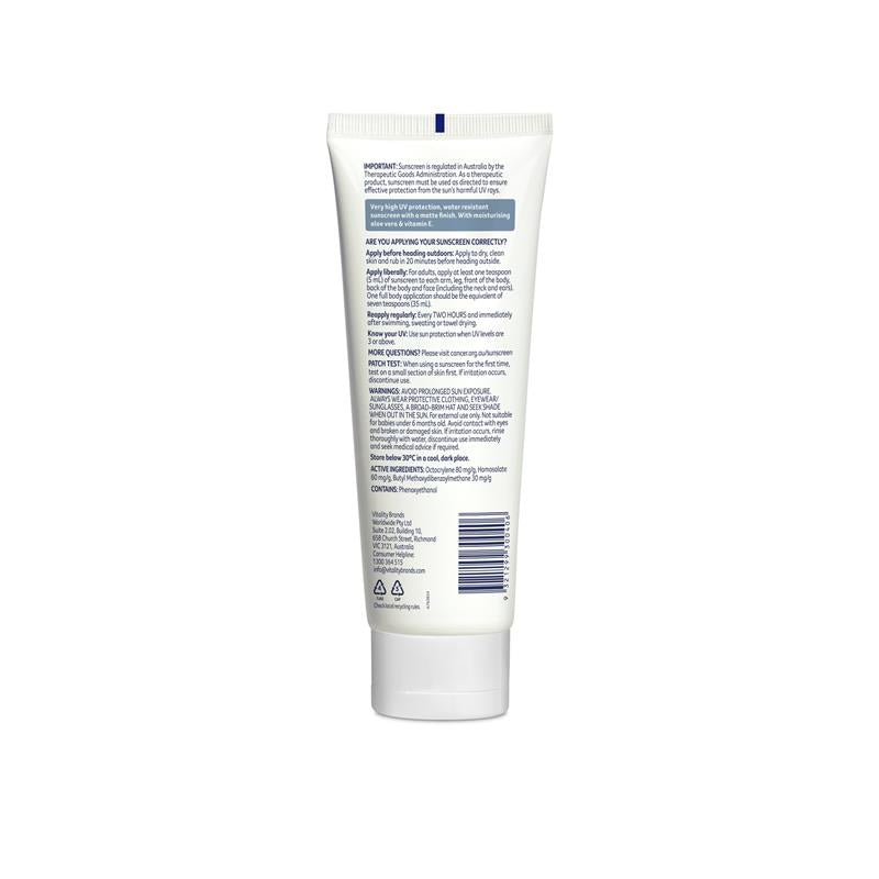 Cancer Council SPF 50+ Face & Body Moisturiser Water Resistant 150ml