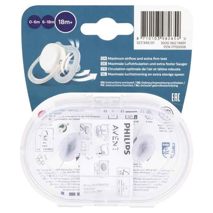 Avent Ultra Air Soother Night Time Glow 18+ Months 2 Pack