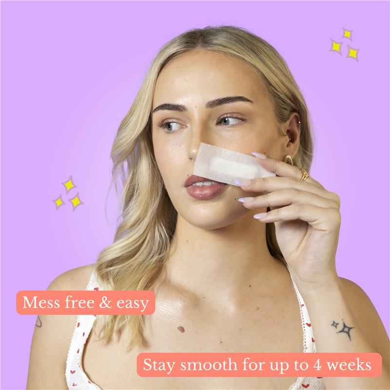 Boddi By Marzena Selfie Ready Face Wax Strips Sensitive Beach Coconut 20 Pack
