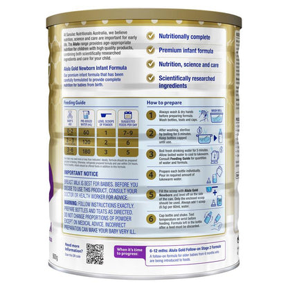 Alula Gold Stage 1 Newborn Infant Formula 0-6 Months 900g