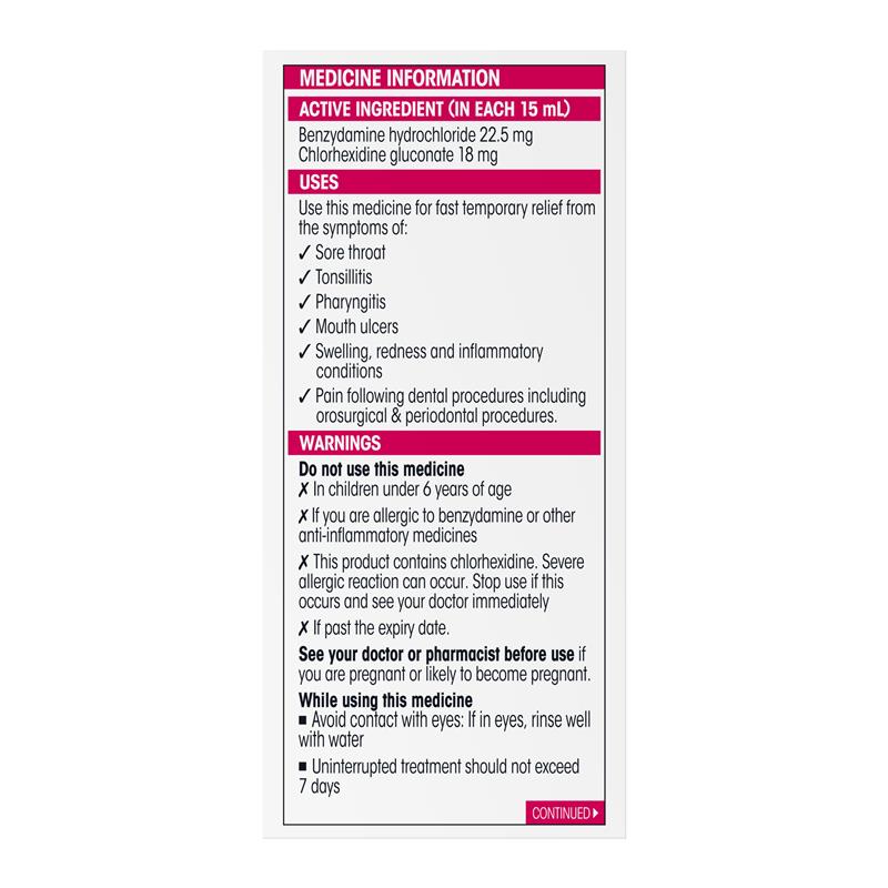 Difflam Plus Sore Throat & Mouth Solution Mint 200ml