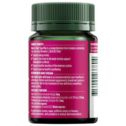 Nature's Own Iron Plus 50 Tablets - GimmeNow