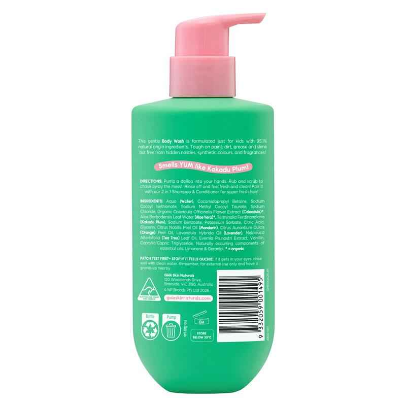 Gaia Natural Kids Body Wash 350mL