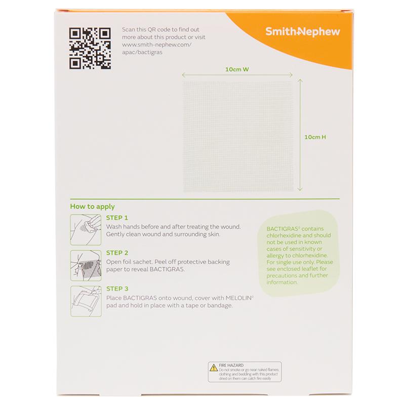 Bactigras 10x10cm 3 Pack