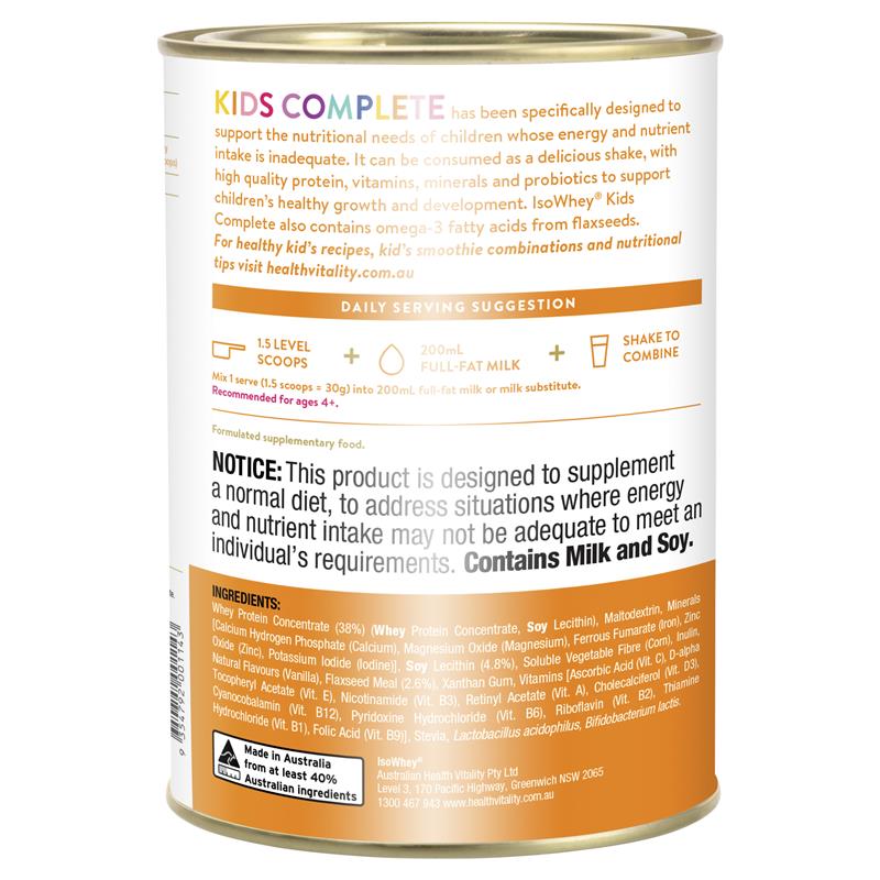 IsoWhey Clinical Nutrition Kids Complete Vanilla 600g