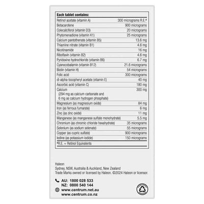 Centrum For Men 90 Tablets Exclusive Size