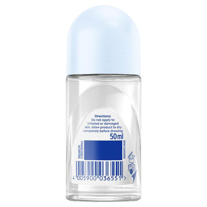 NIVEA Black & White Invisible Pure Roll On Deodorant 72H Protection 50ml