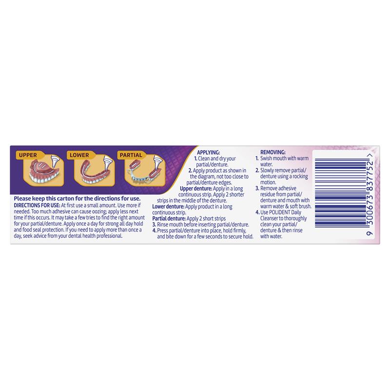 Polident MAX SEAL Denture Adhesive Cream 40g