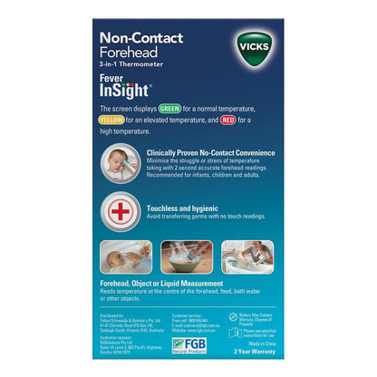 Vicks Non-Contact Forehead 3-In-1 Thermometer