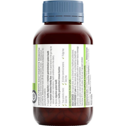 Swisse Ultibiotic Daily Digestive Probiotic 90 Capsules