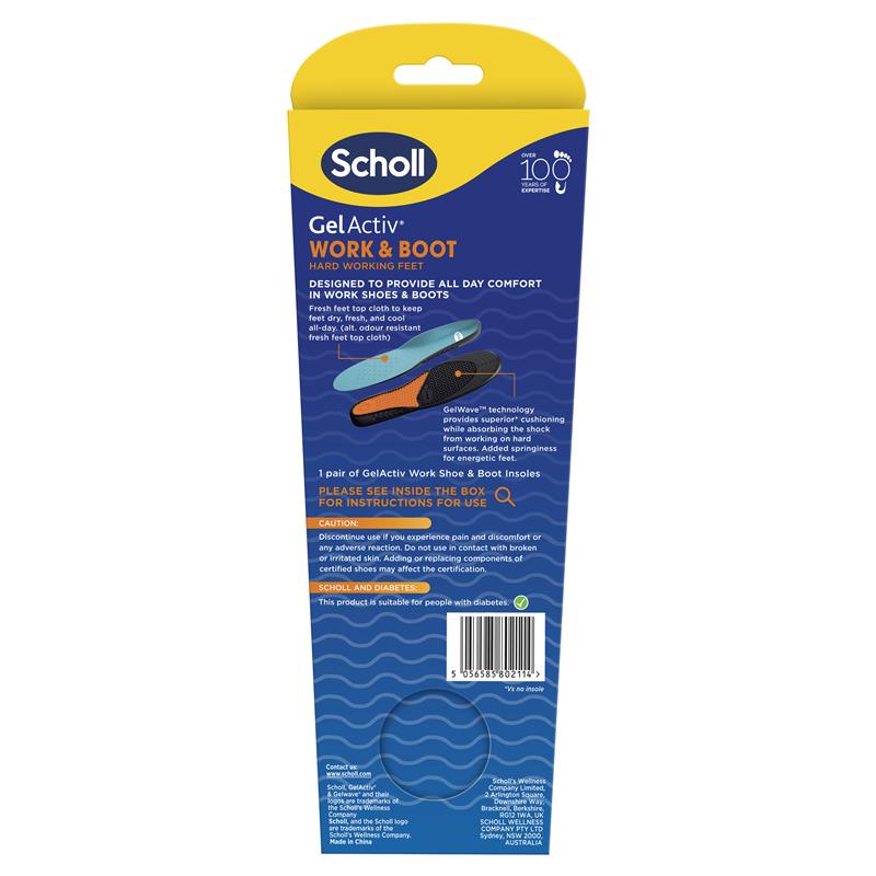 Scholl Gel Activ Insole Work & Boot Small