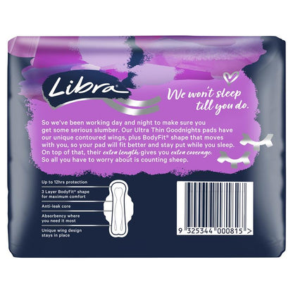 Libra Goodnights Pads Ultra Thin 20