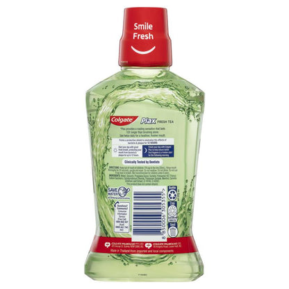 Colgate Plax Alcohol Free Antibacterial Mouthwash Fresh Tea 500mL