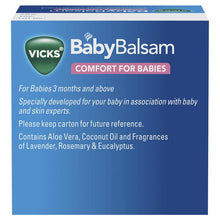 Vicks Baby Balsam Decongestant Chest Rub 50g
