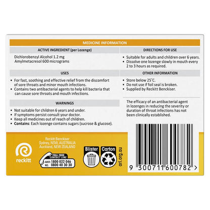 Strepsils Honey and Lemon 48 Lozenges