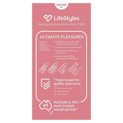 Lifestyles Ultimate Pleasures Condoms 10 Pack