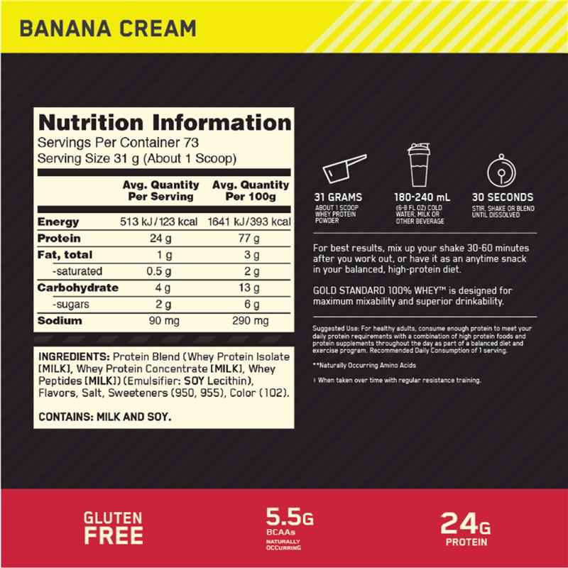 Optimum Nutrition Gold Standard 100% Whey Banana 2.27kg