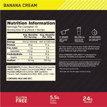 Optimum Nutrition Gold Standard 100% Whey Banana 2.27kg