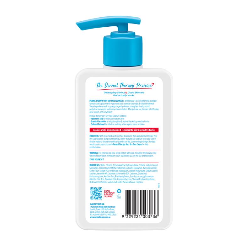 Dermal Therapy Very Dry Face Cleanser 175ml